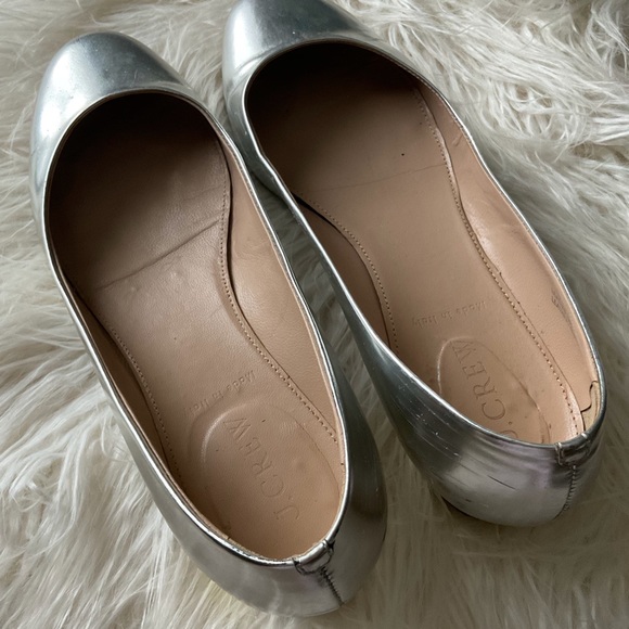 JCREW JANEY GOLD HEEL FLATS sz 7 - Picture 4 of 6